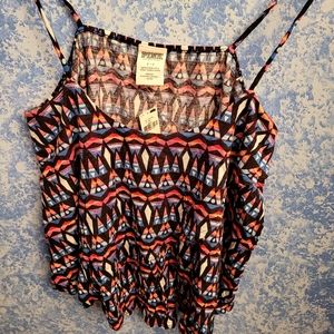 Pink tribal tank top
